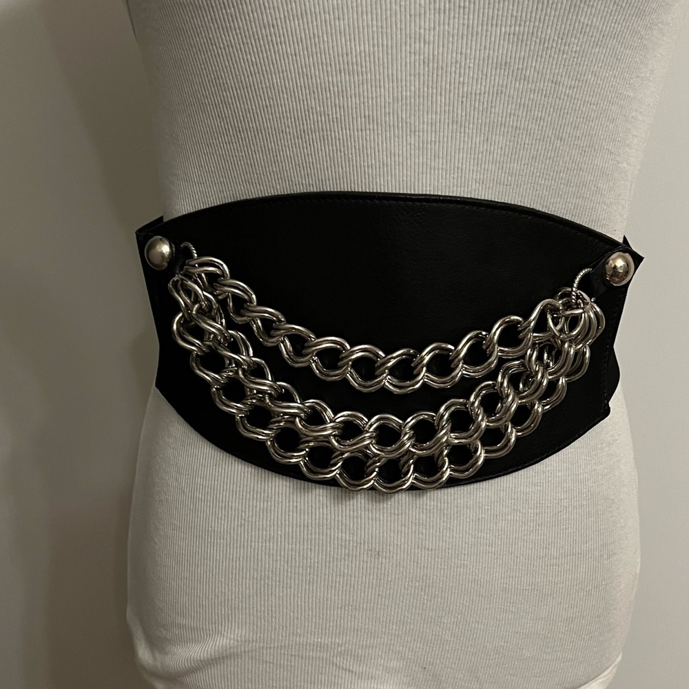 Brave Real Leather Dahlia Black Garmet Belt